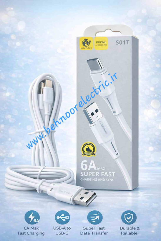 کابل فست شارژ ضخیم پی وی سی